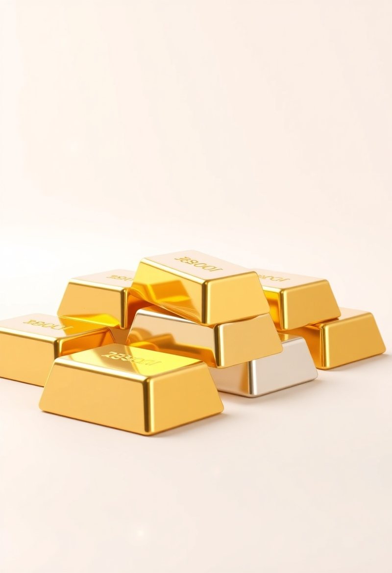 Polished gold and silver bullion